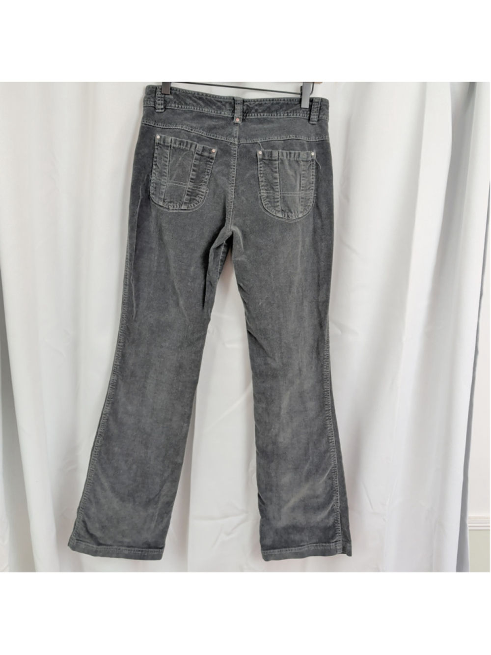 Ladies' Royal Robbin Grey Flared Corduroy Pants 8